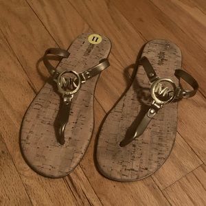 Michael Kors Gold cork sandals